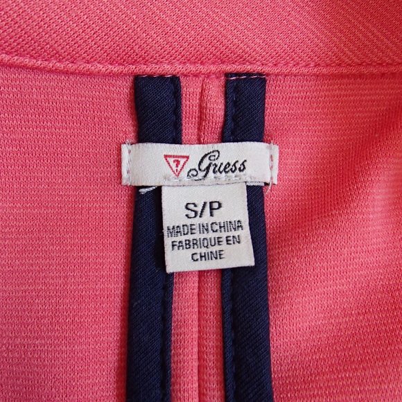 GUESS CORAL PINK 3/4 SLEEVE COMFY BLAZER S - Picture 3 of 5